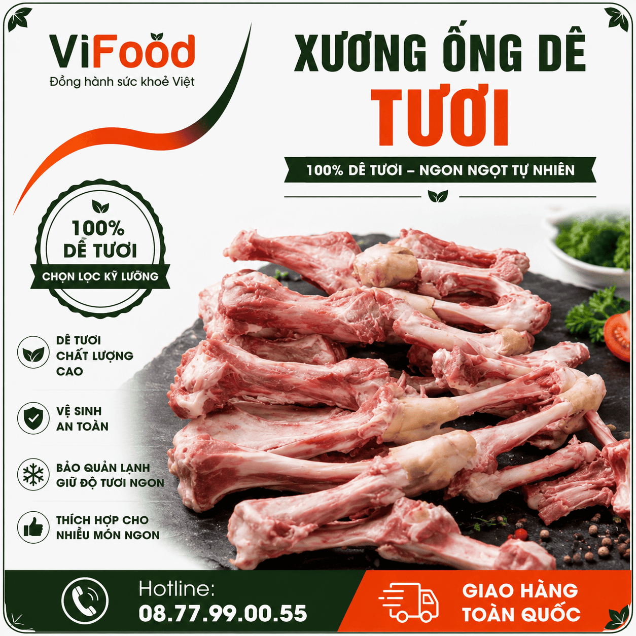 Xương ống dê tươi