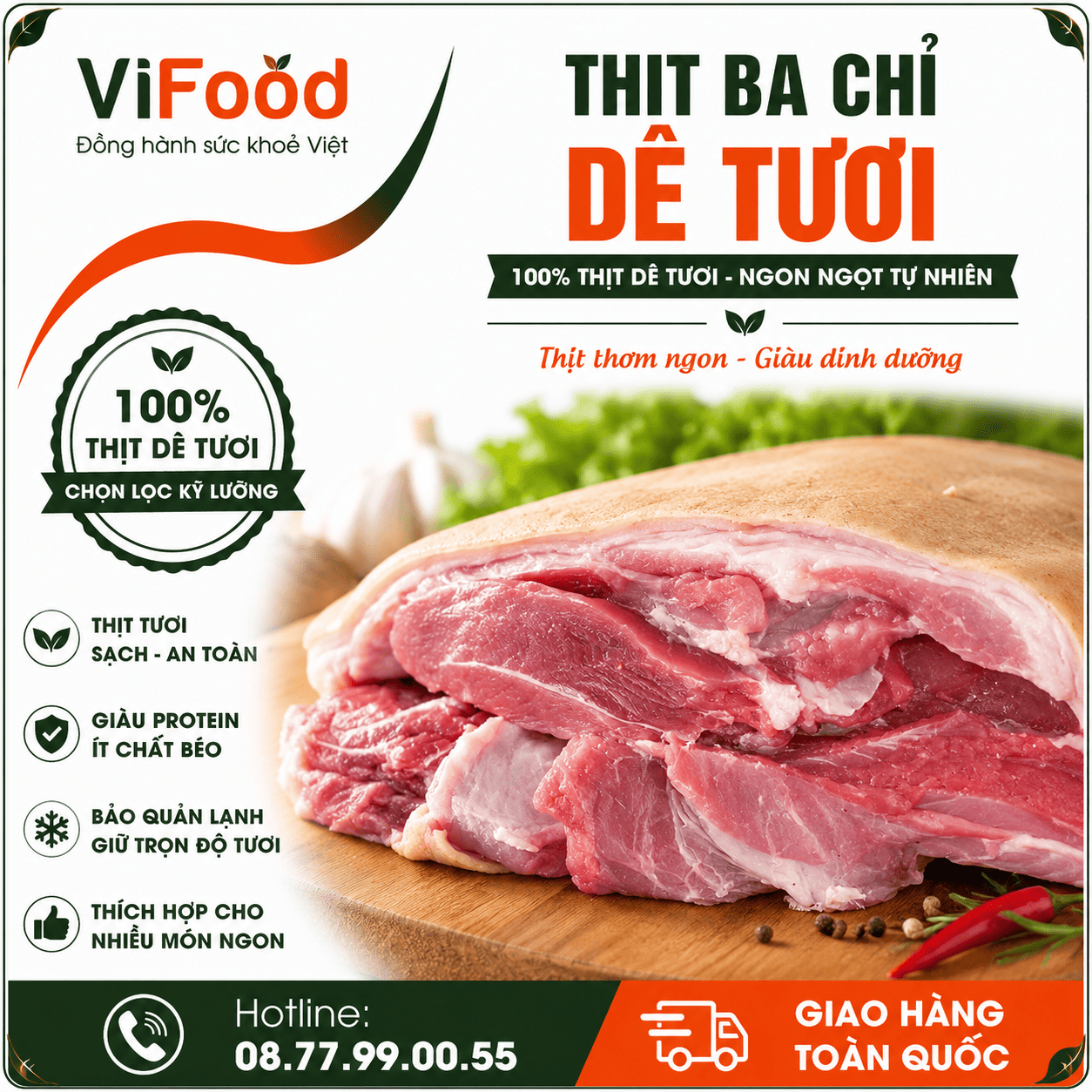 Thịt ba chỉ dê