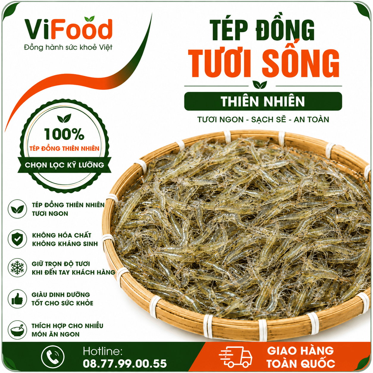 Tép đồng tươi sống thiên nhiên