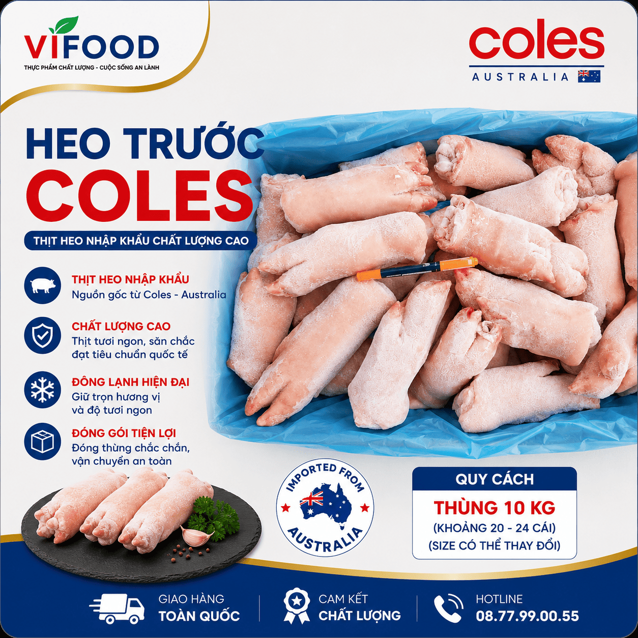 Dựng heo trước Coles