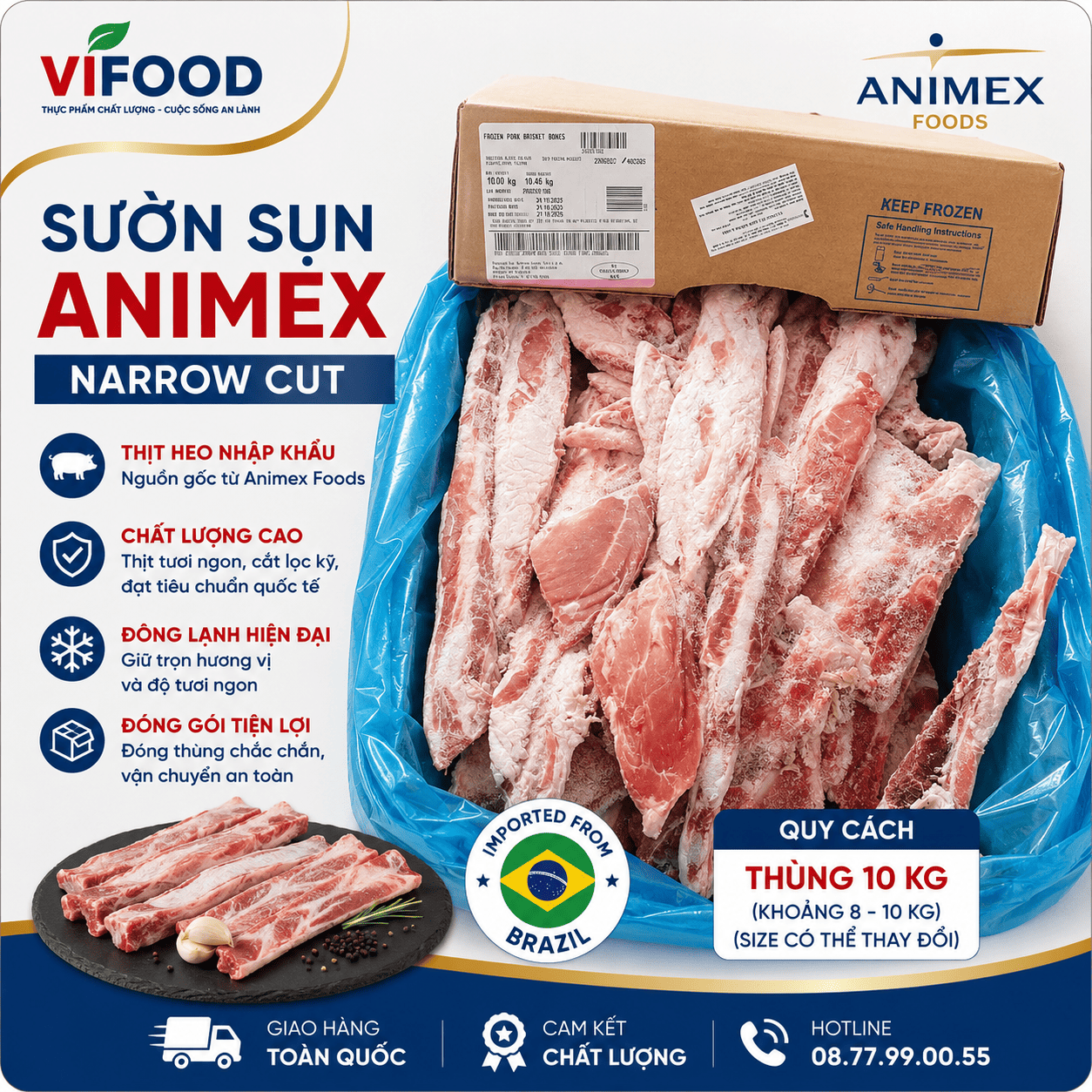 Sườn sụn Animex Narrow Cut