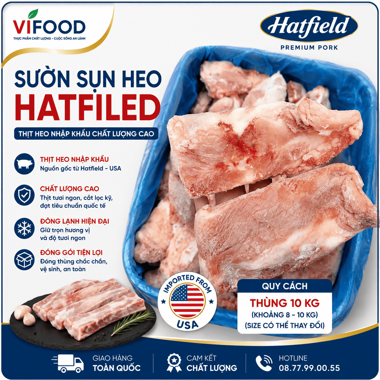Sườn sụn heo Hatfiled