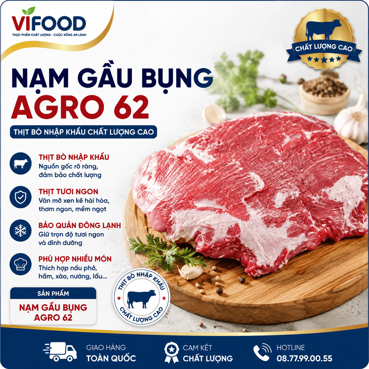 Nạm Gầu Bụng Agro 62