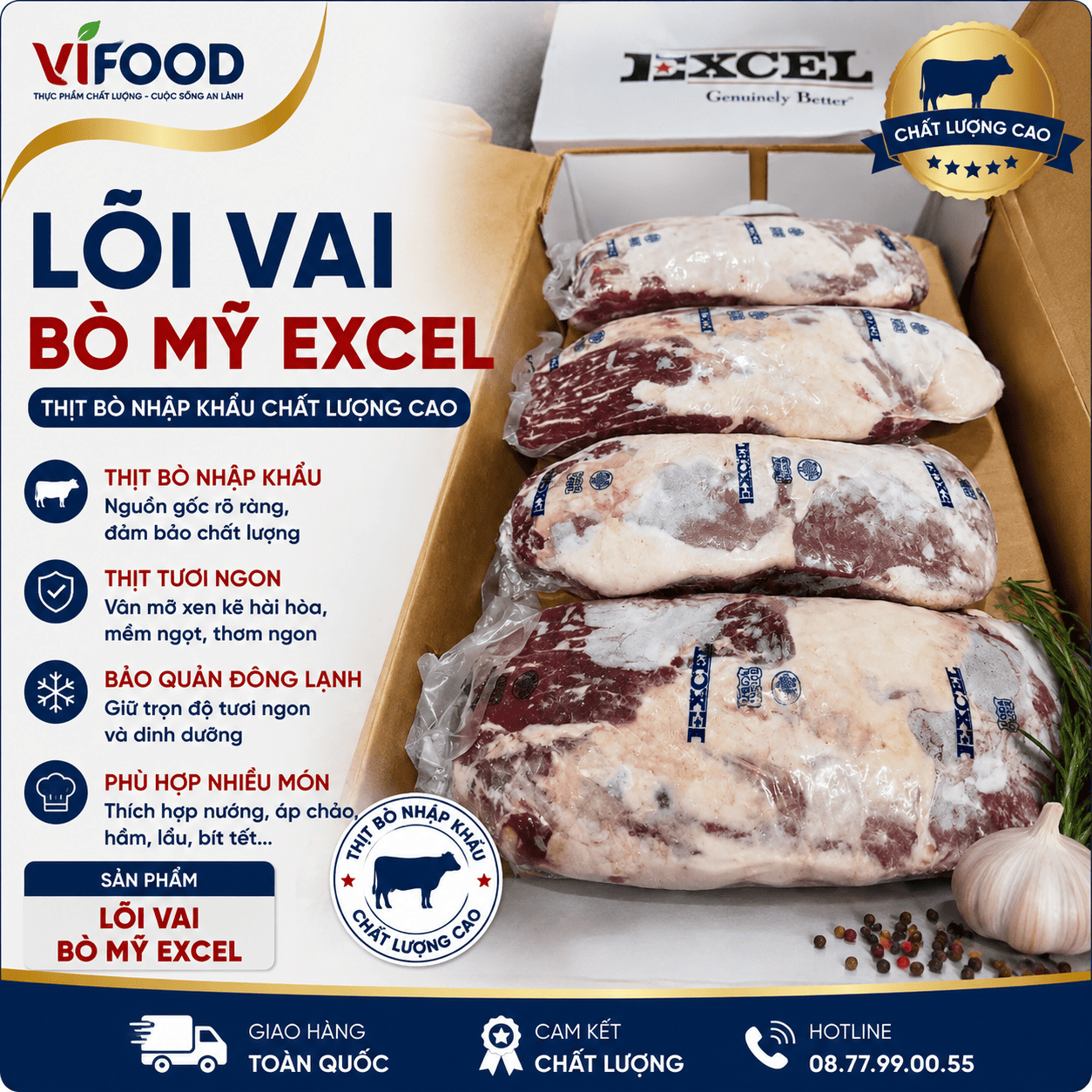Lõi vai bò Mỹ Excel