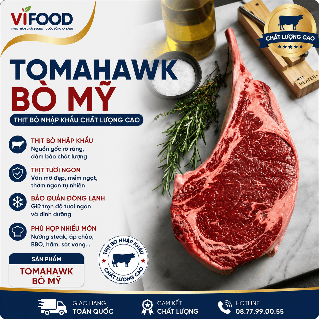 Tomahawk Bò Mỹ