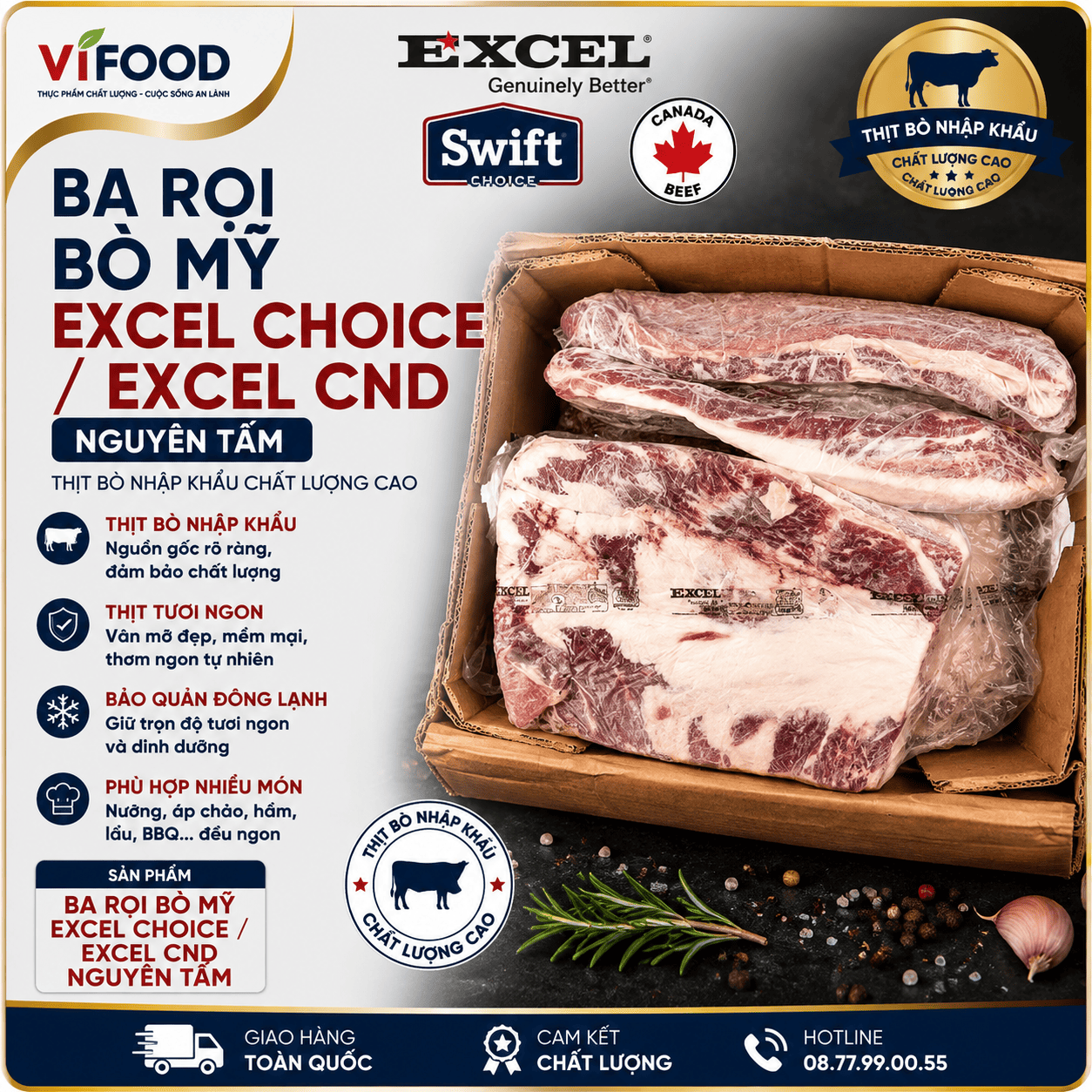 Ba Rọi Bò Mỹ Excel Choice / Excel CND nguyên tấm