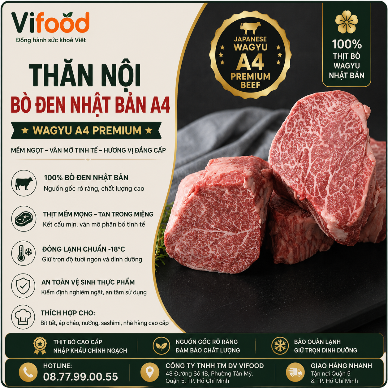 Thăn Nội Bò Đen Nhật Bản A4