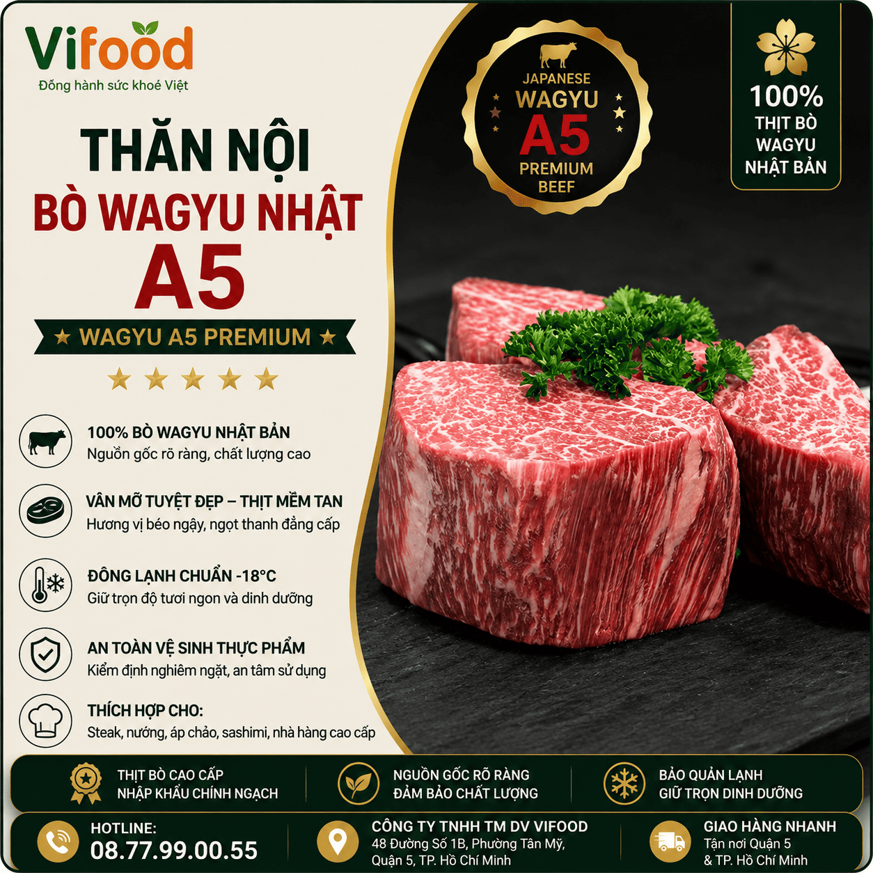 Thăn Nội Bò Wagyu Nhật A5
