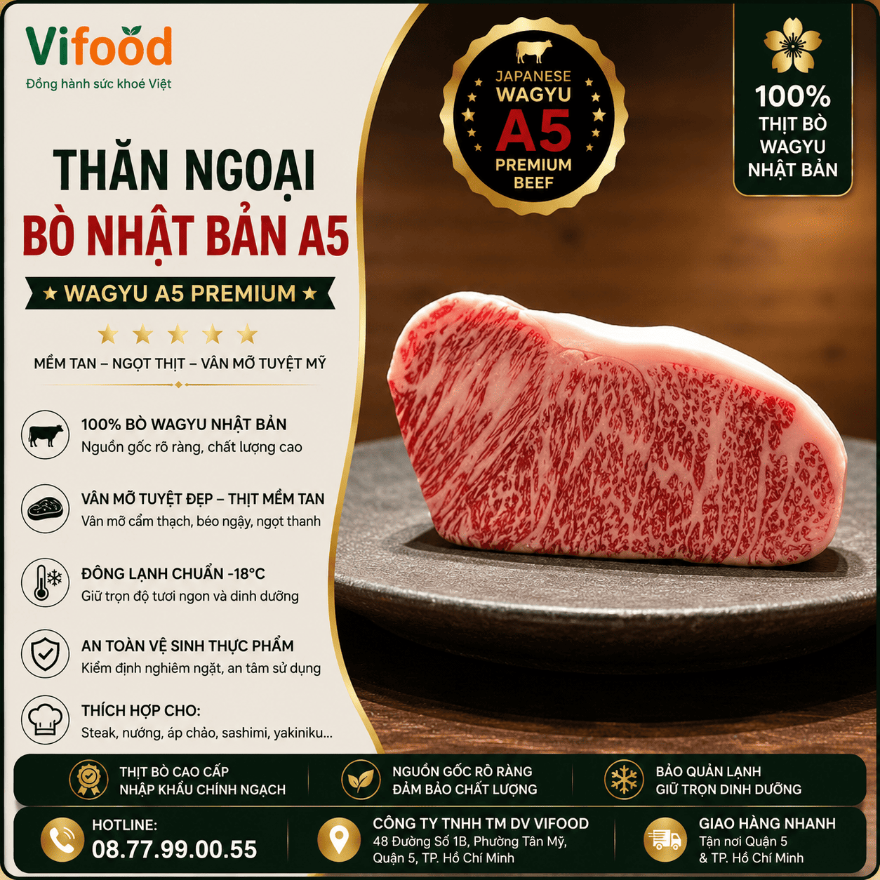 Thăn Ngoại Bò Nhật A5