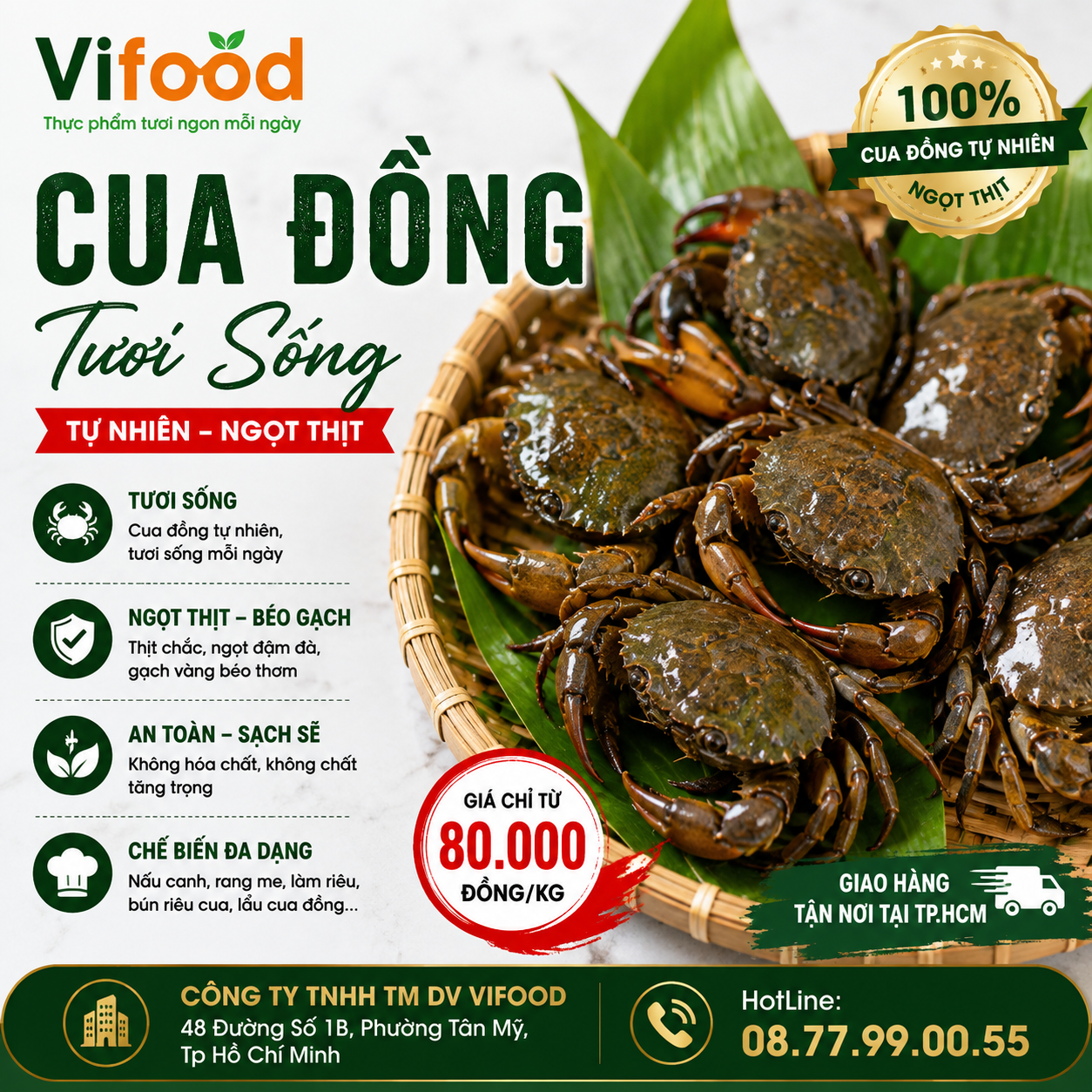 giá cua đồng tại tphcm