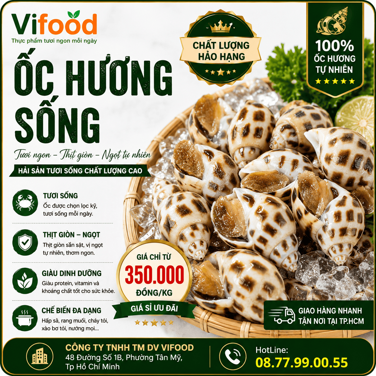 giá ốc hương chợ bình điền