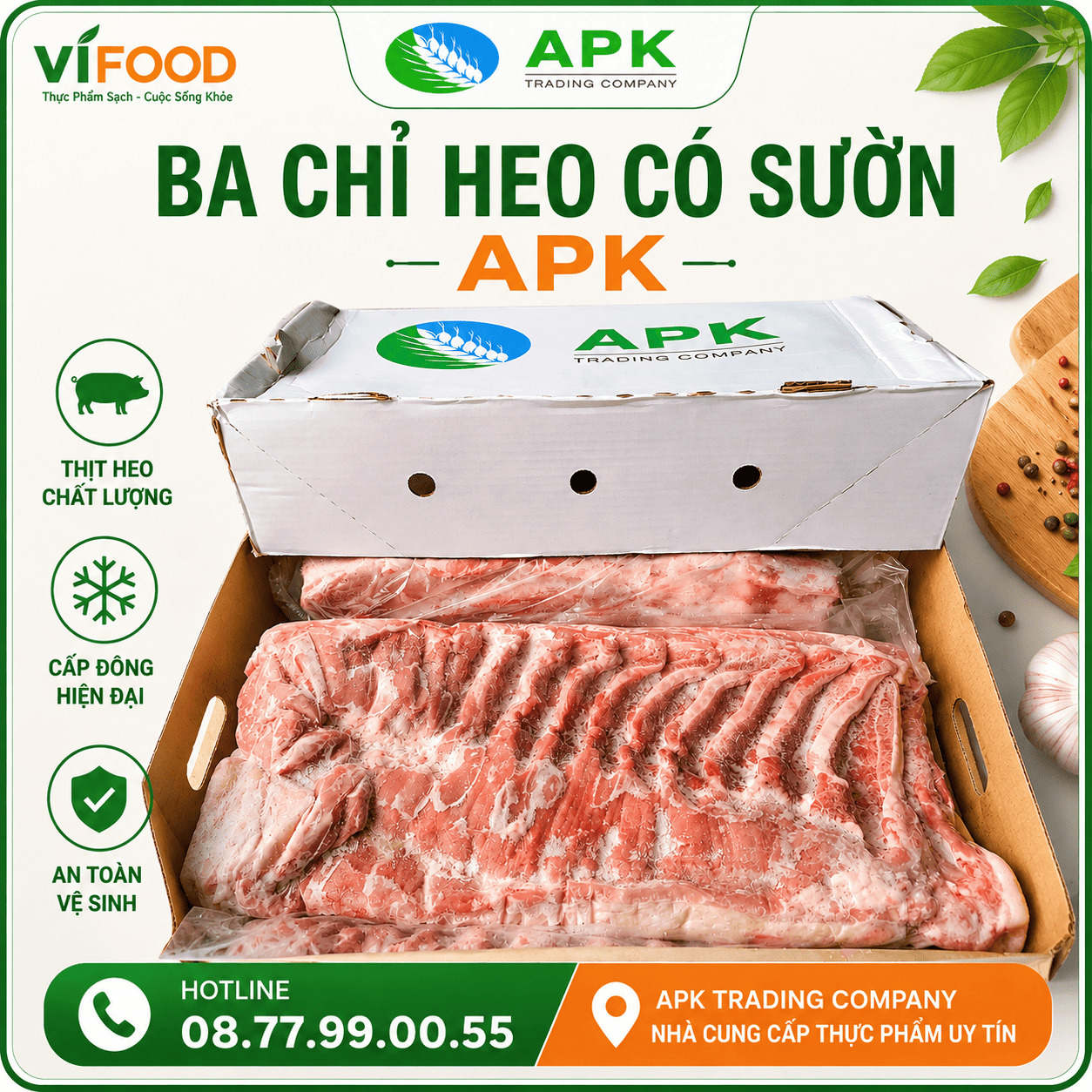 Ba chỉ heo có sườn Apk
