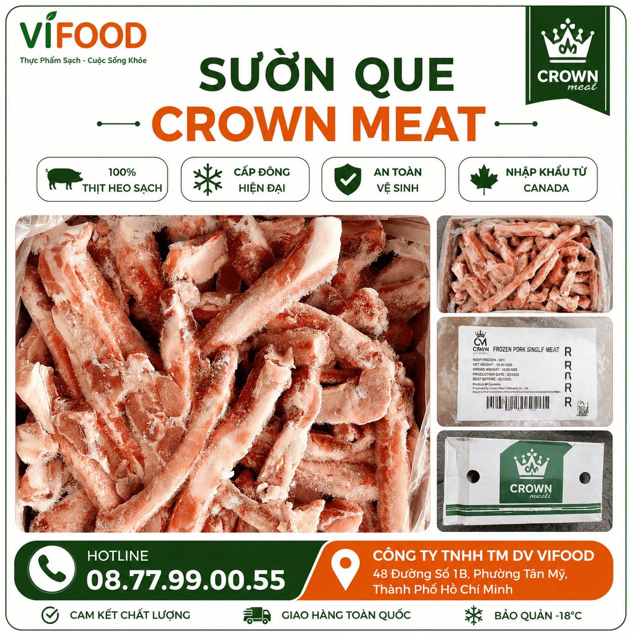 Sườn que Crown Meat
