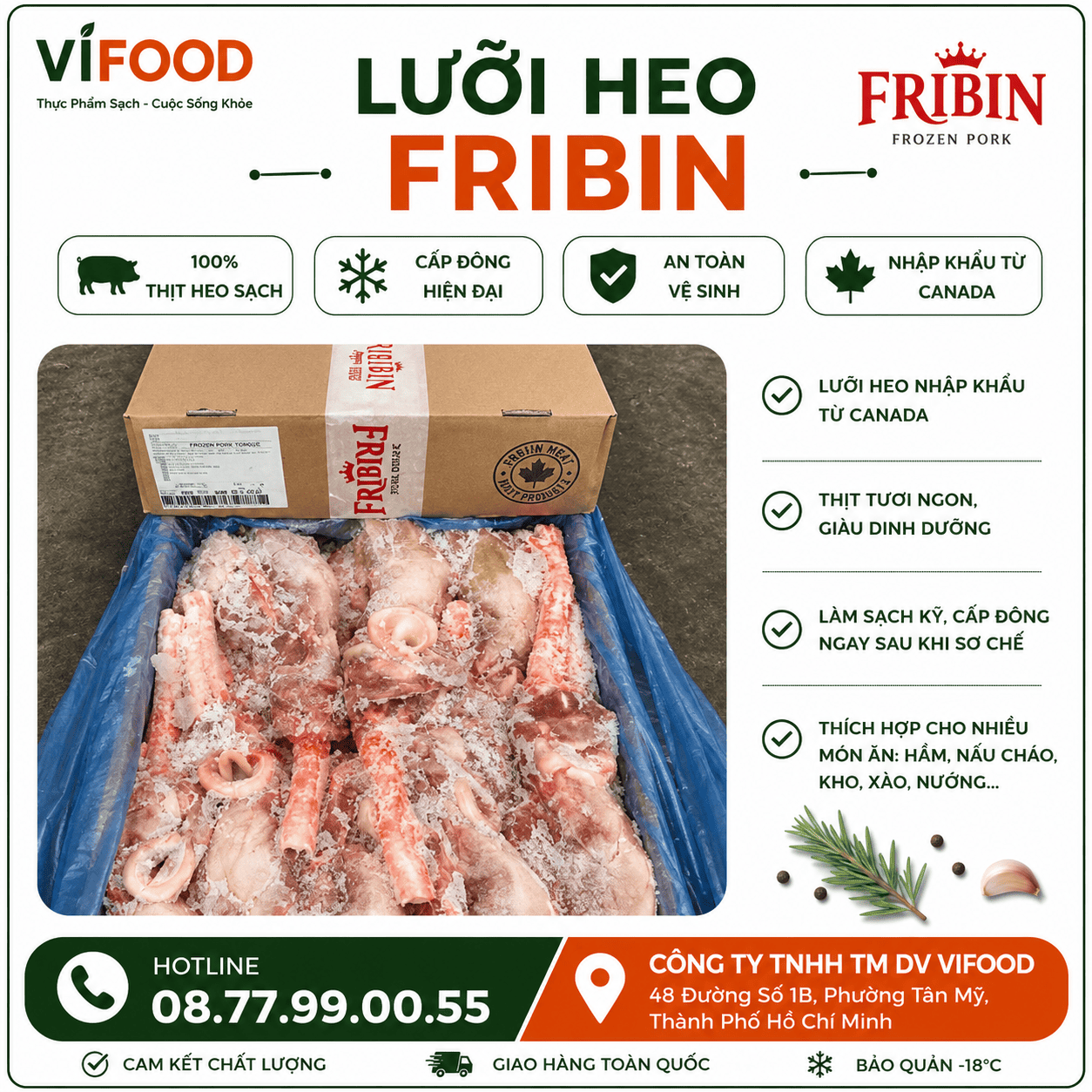 Lưỡi heo Fribin