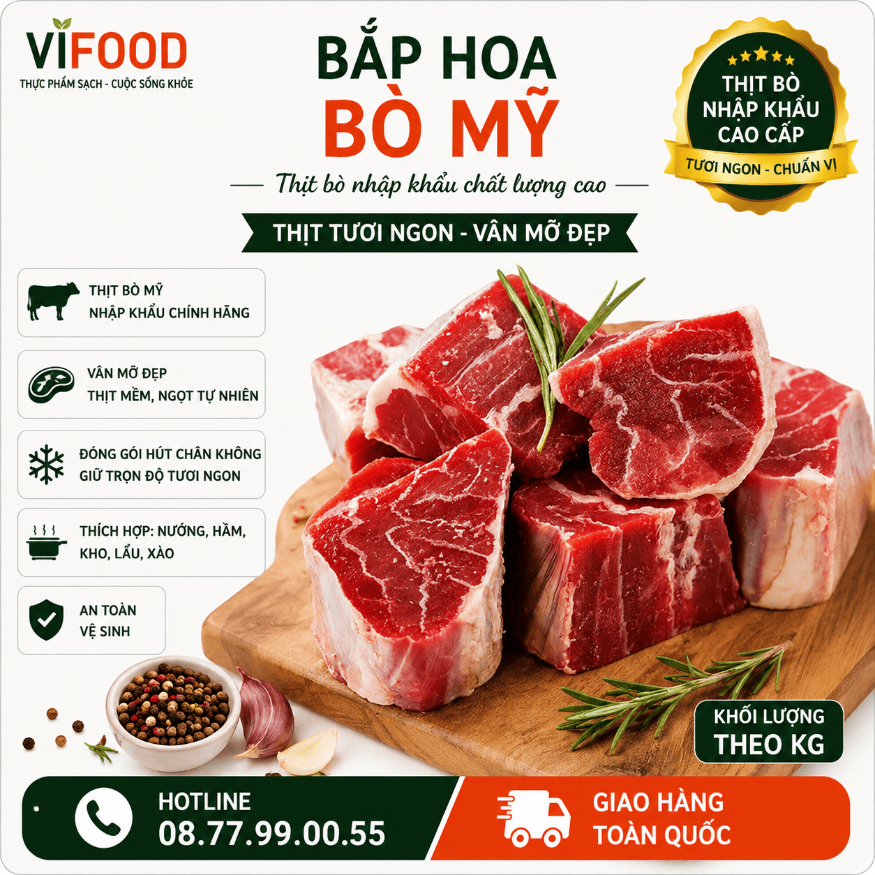  Bắp hoa bò Mỹ
