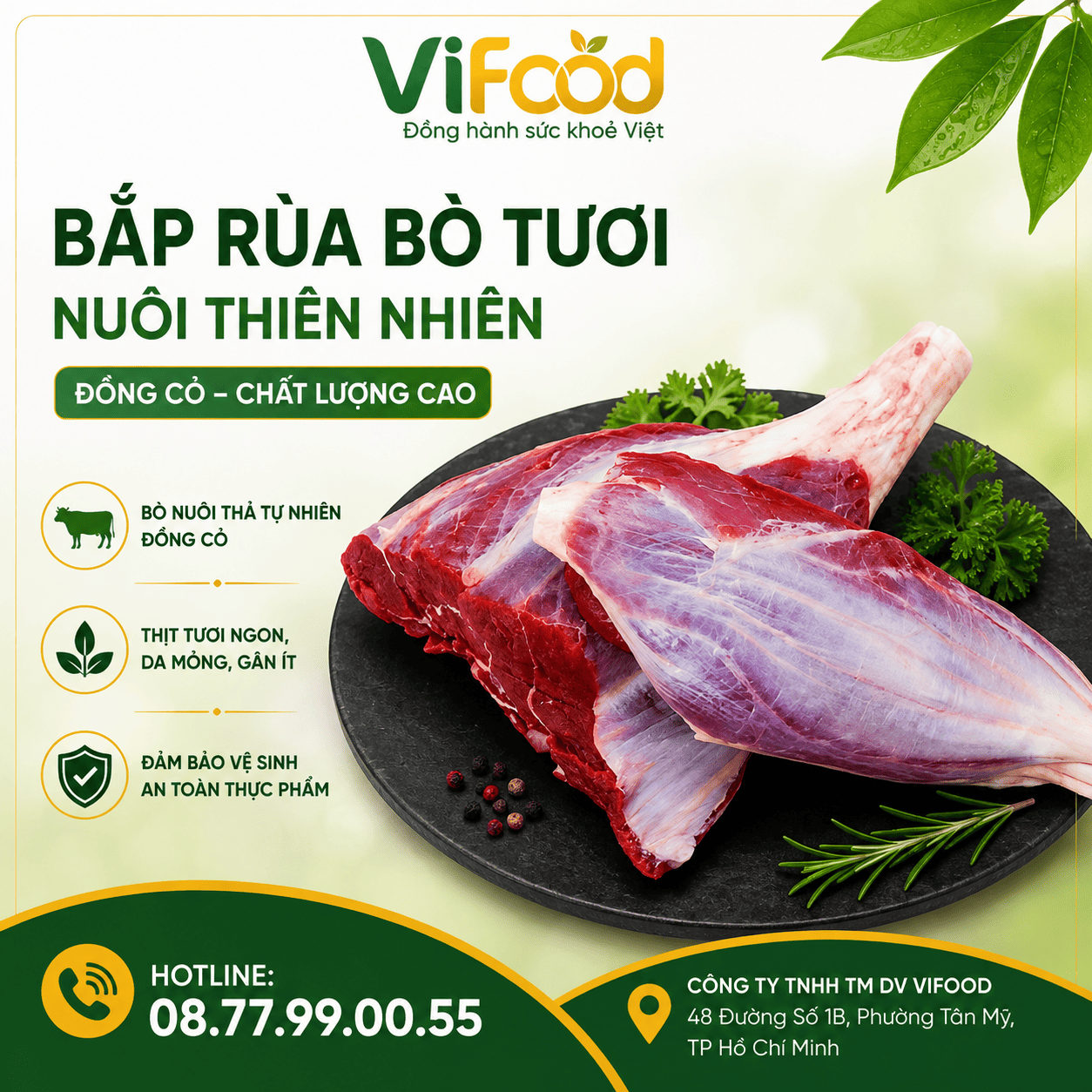 Bắp rùa bò tươi nuôi thiên nhiên đồng cỏ