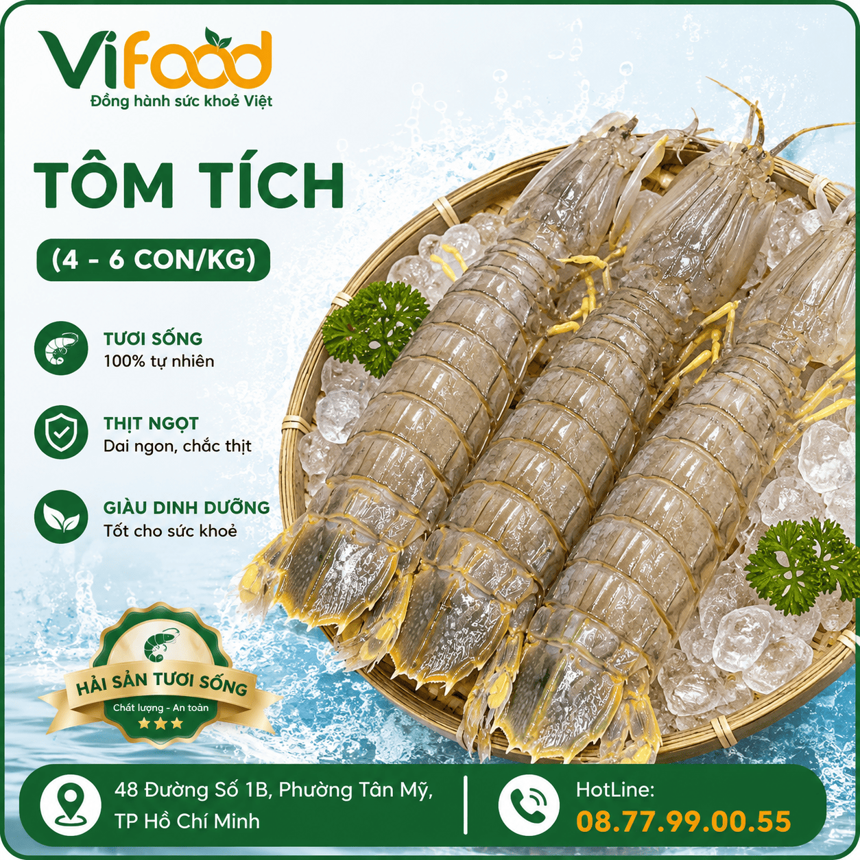 Tôm Tích (4 - 6 con/kg)
