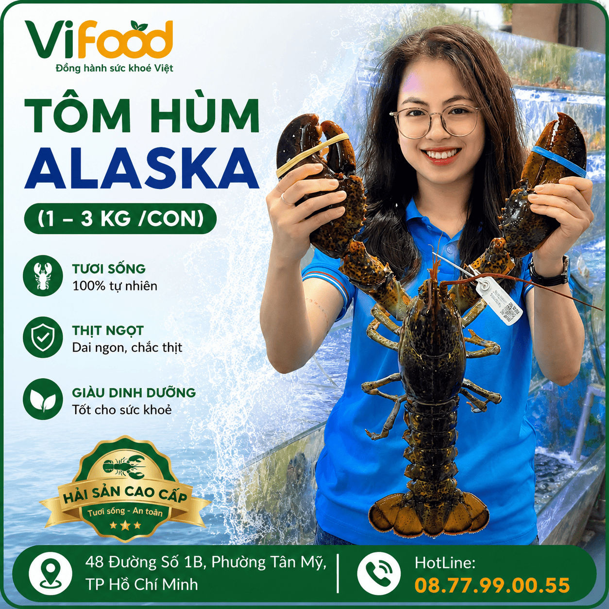 Tôm hùm Alaska (1–3 kg /con)