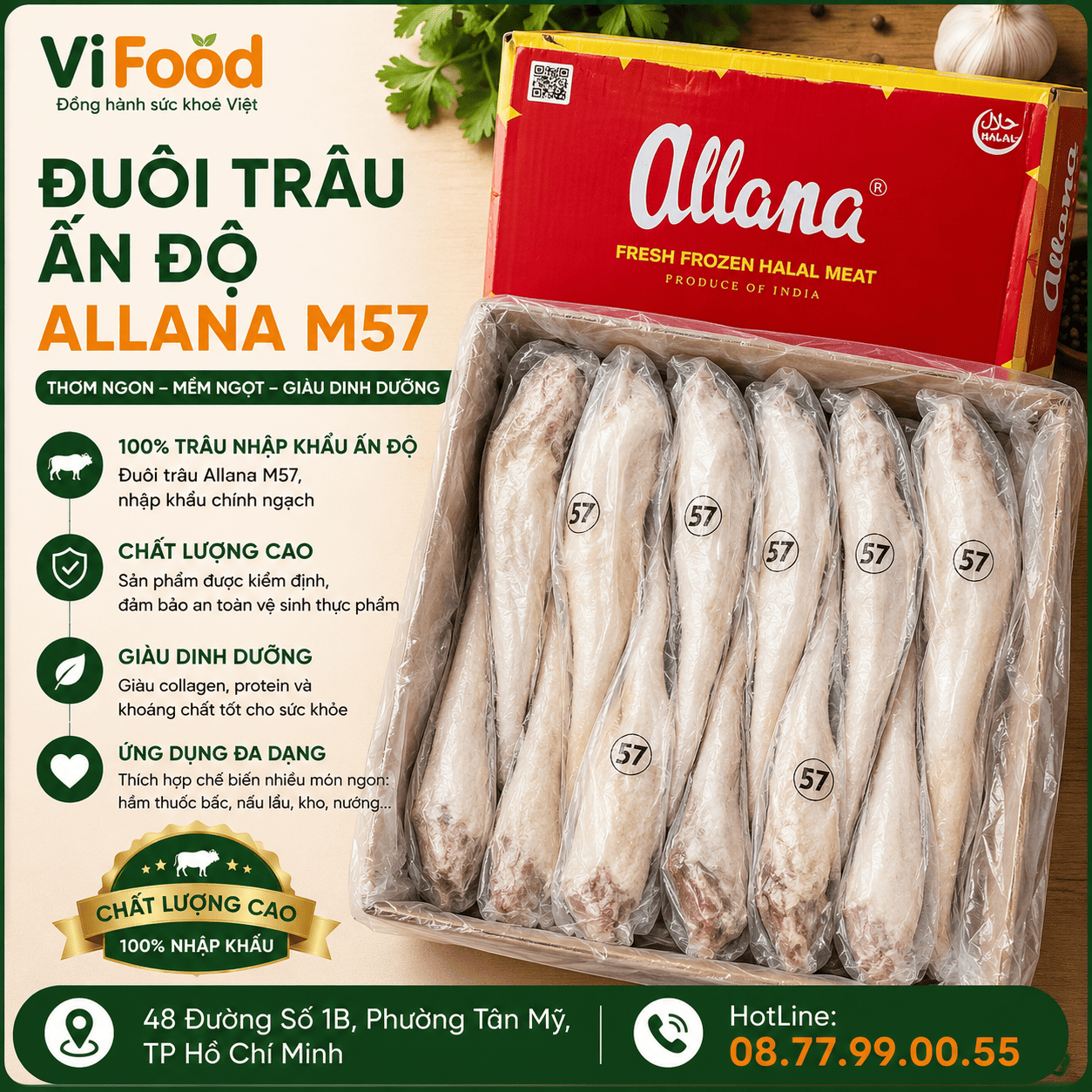 Đuôi trâu Ấn Độ Allana M57
