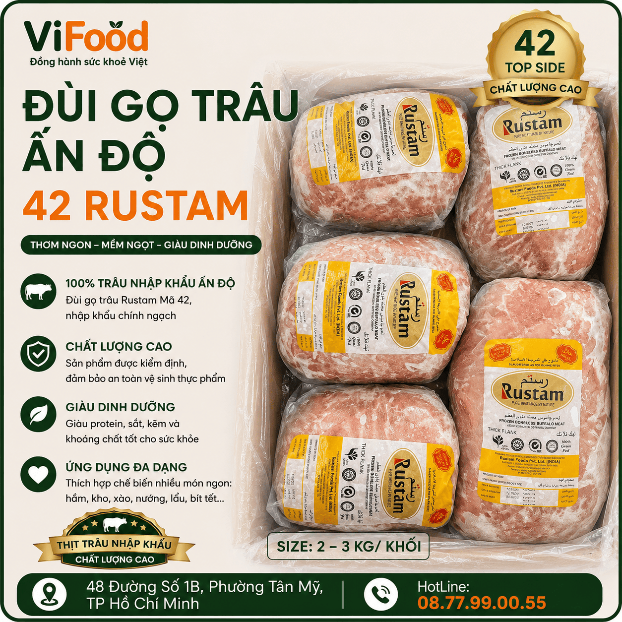 Đùi gọ trâu Ấn Độ 42 Rustam