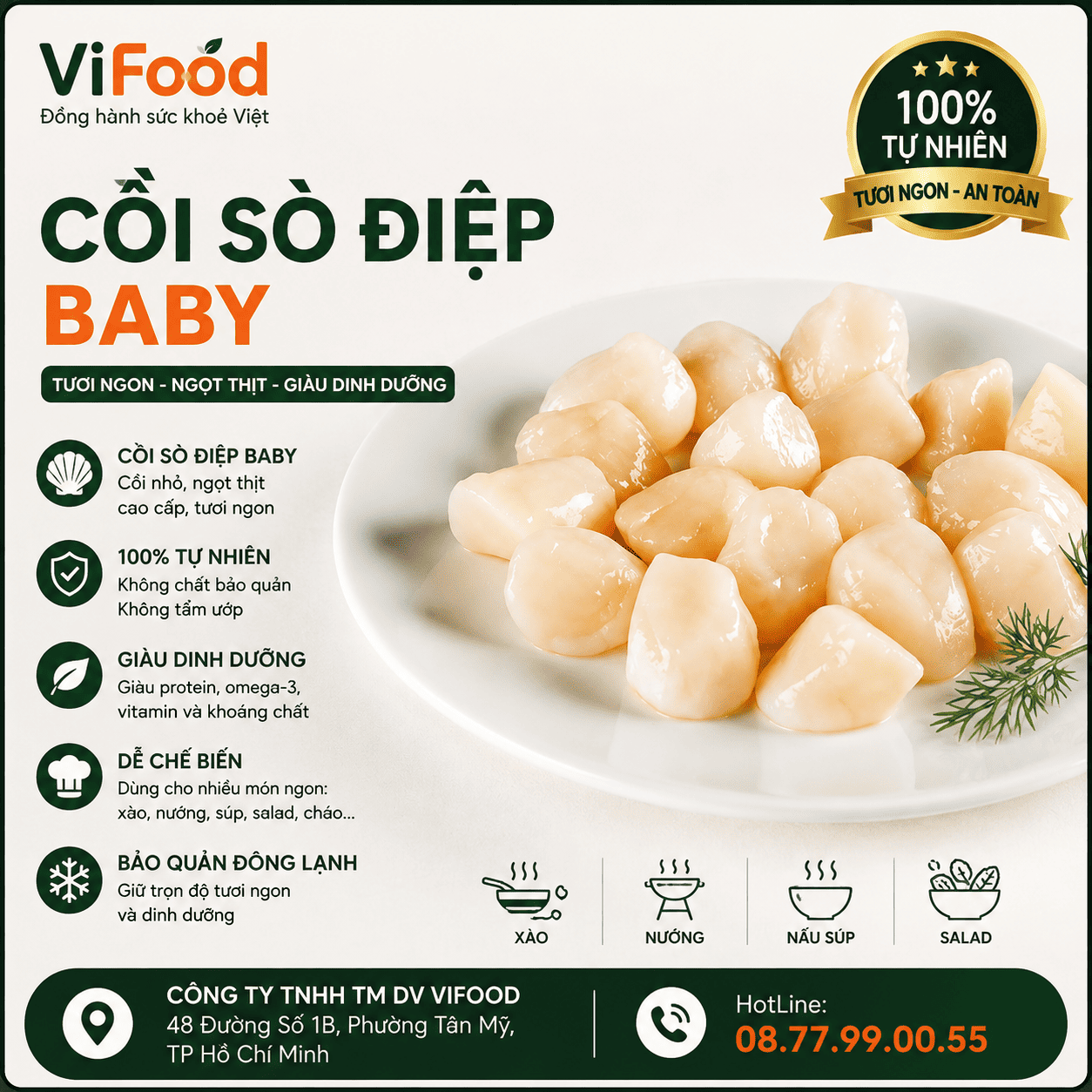 Cồi sò điệp baby