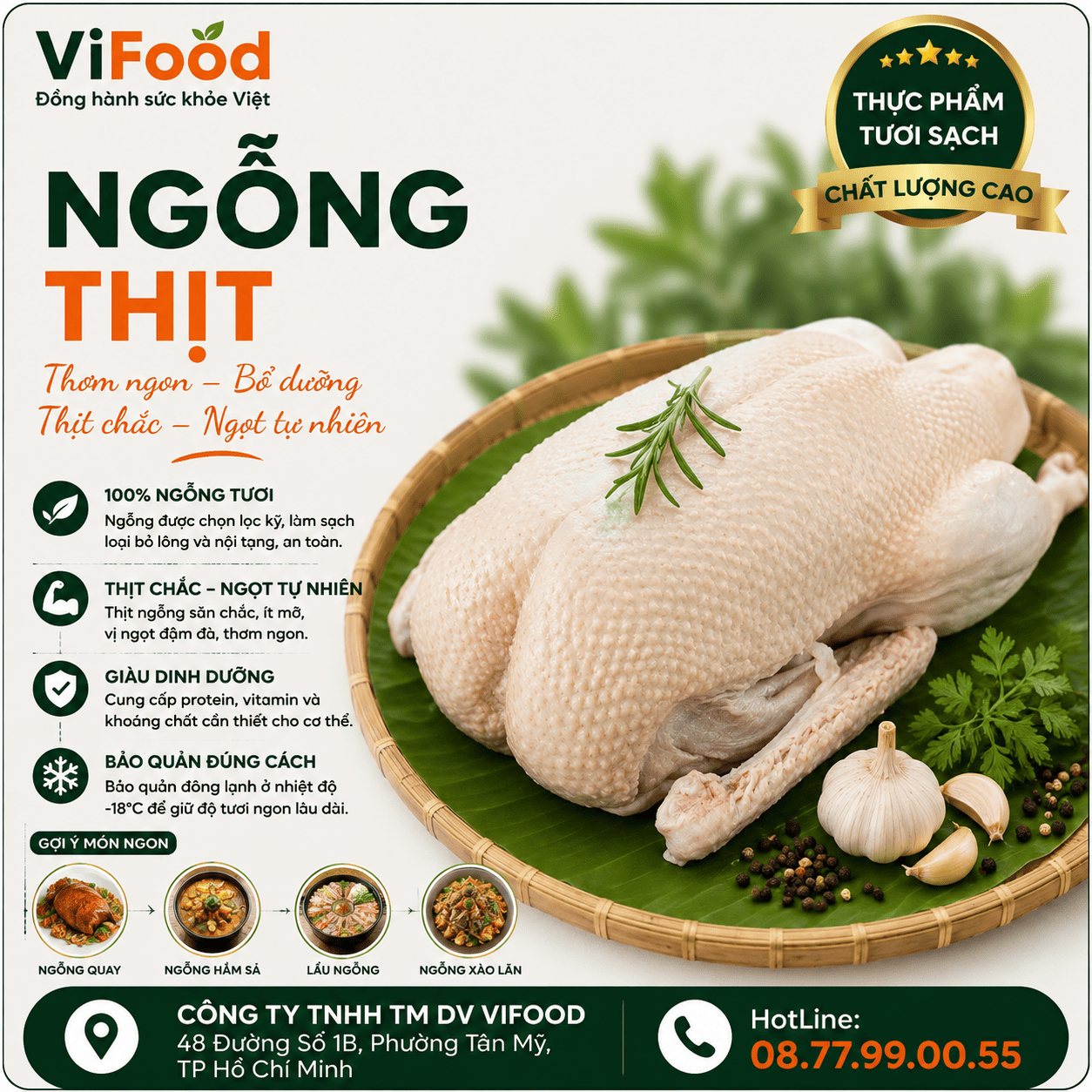 Ngỗng làm sạch