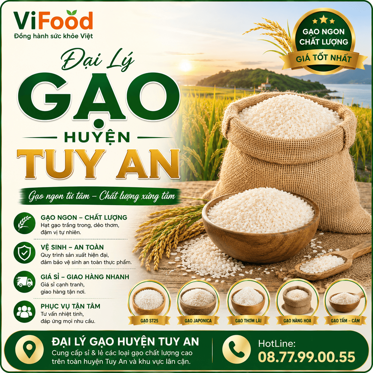 Đại Lý gạo Huyện Tuy An