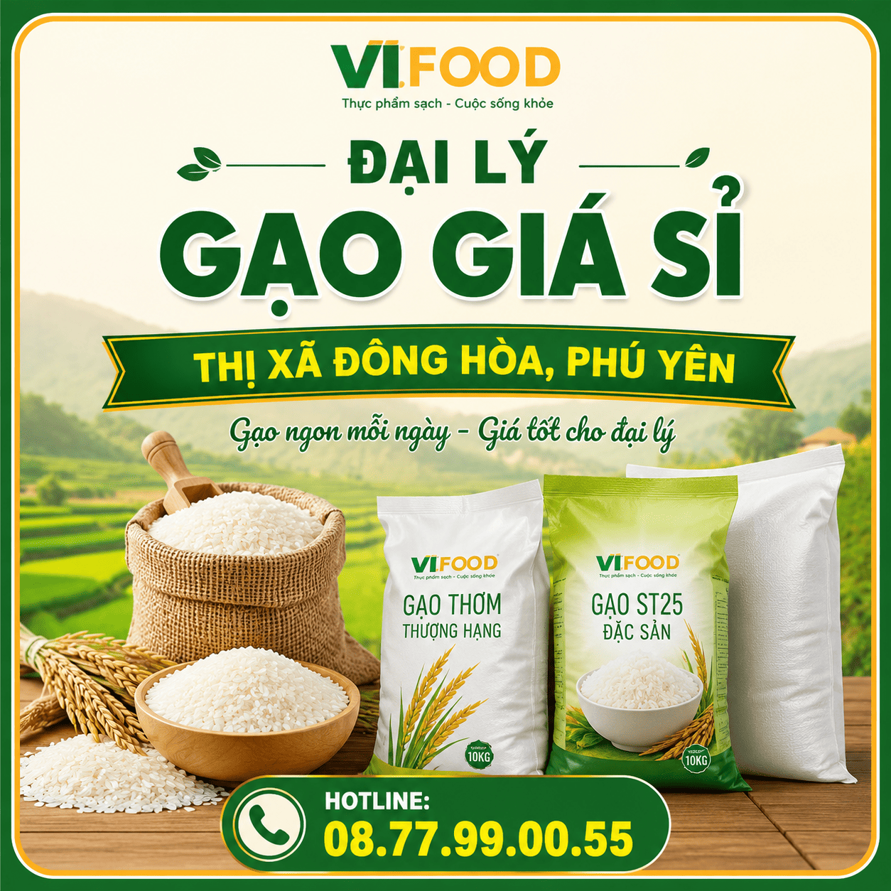 Đại Lý Gạo Giá Sỉ Thị xã Đông Hòa, Phú Yên