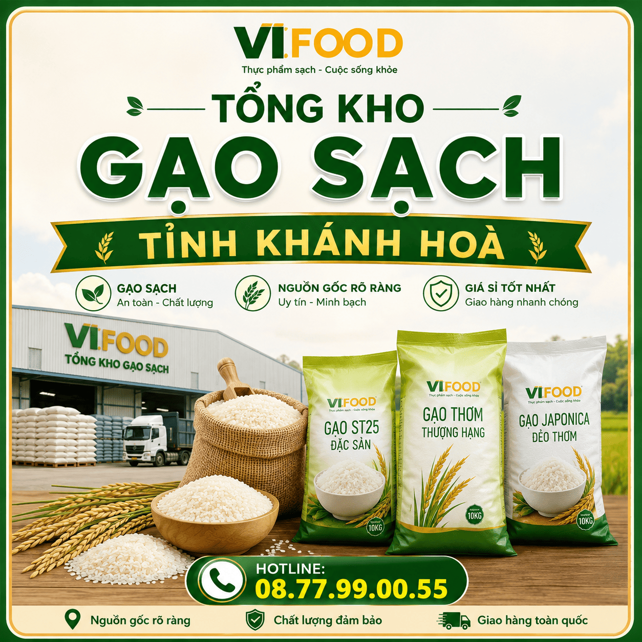 Tổng Kho Gạo Sạch Tỉnh Khánh Hoà 
