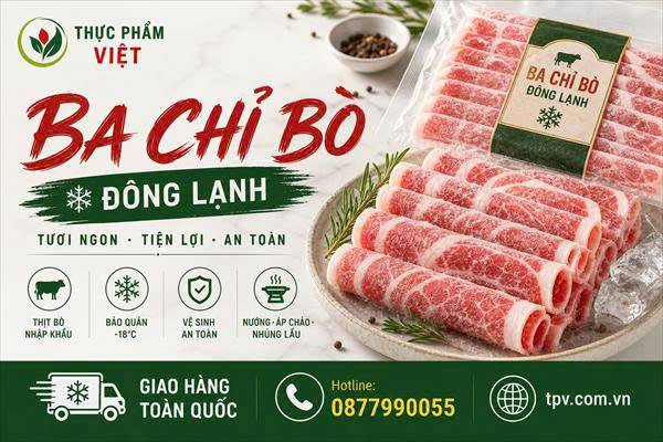Sỉ và lẻ Ba chỉ bò đông lạnh tại Xã Phú Hòa Đông