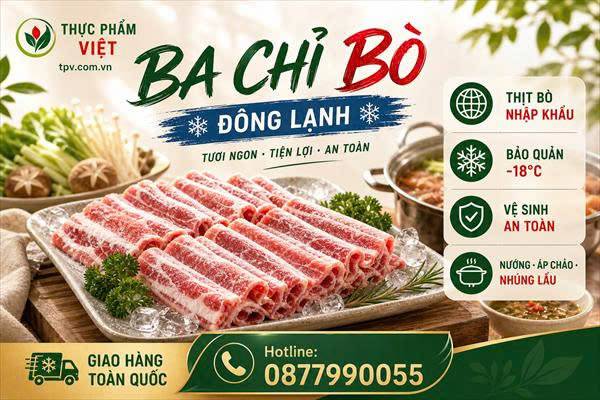 Địa chỉ mua Ba chỉ bò đông lạnh tại Xã Nhà Bè
