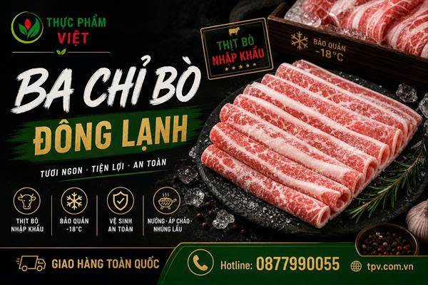Ba chỉ bò đông lạnh giá sỉ tại Xã Thường Tân