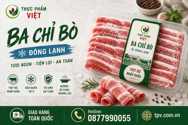 Nơi bán sỉ Ba chỉ bò đông lạnh tại Xã Bàu Lâm