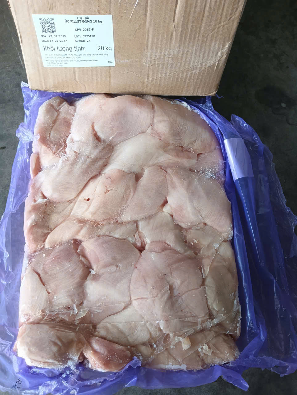 Ức gà phi lê đông lạnh