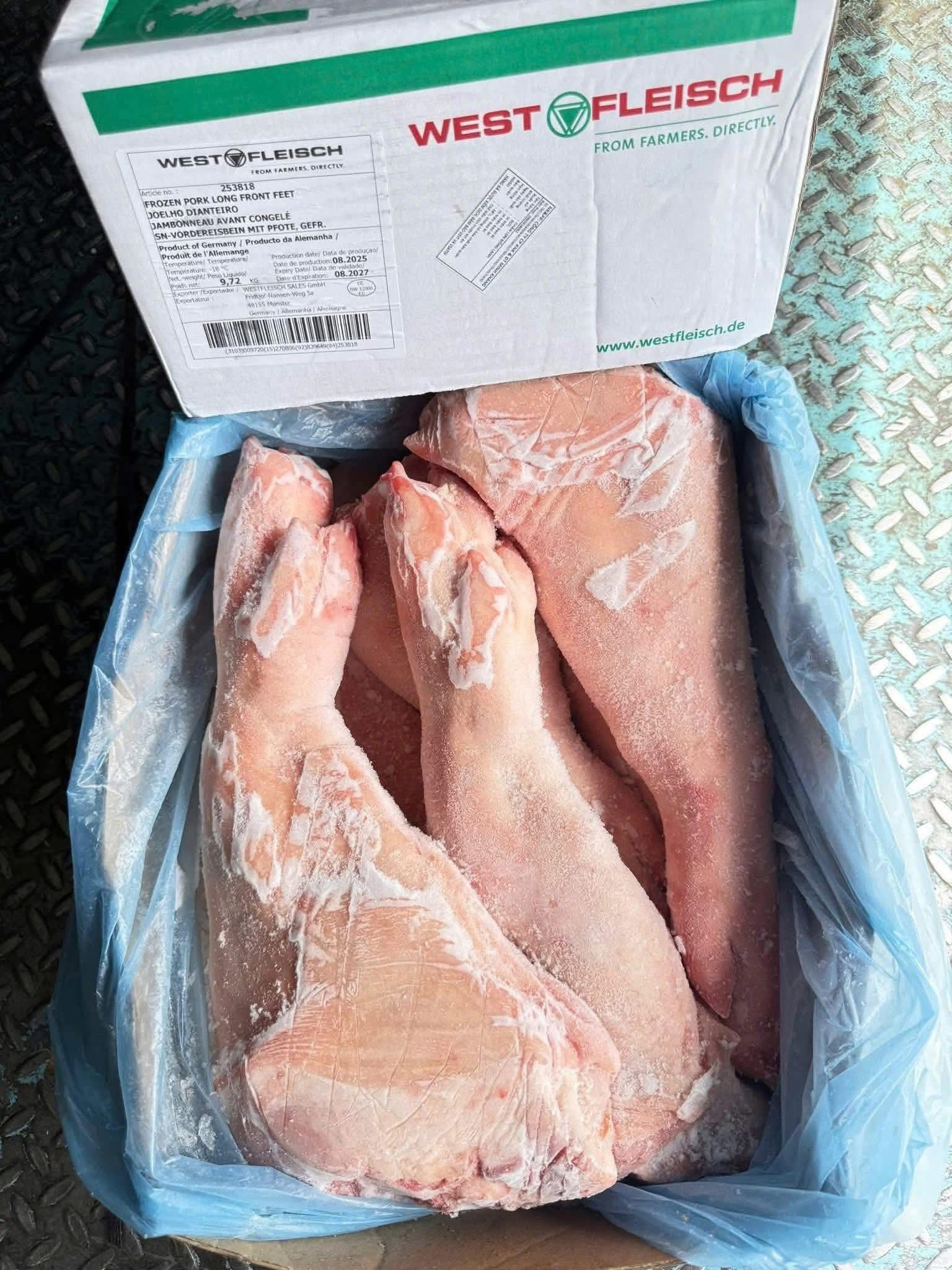 Ba rọi heo đông lạnh nhập khẩu