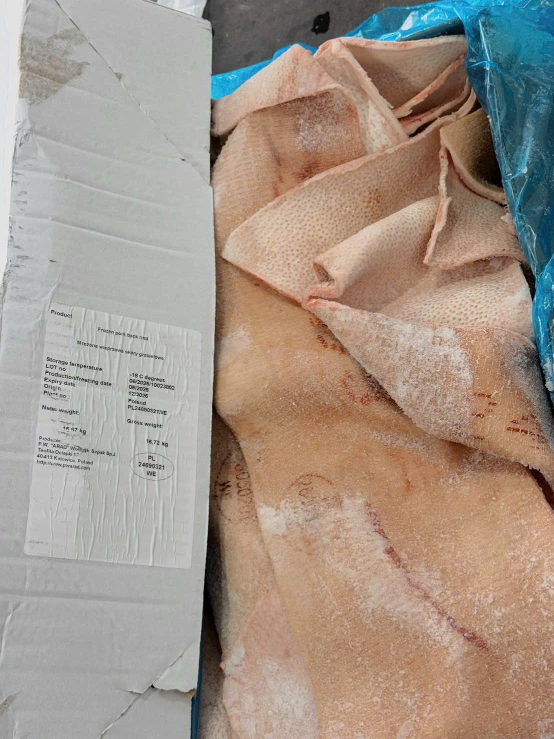 da lung heo arad dong lanh nhap khau