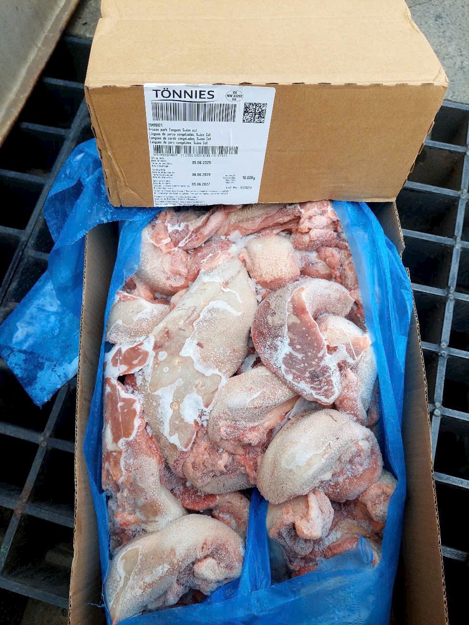 thịt heo đông lạnh nhập khẩu chính ngạch