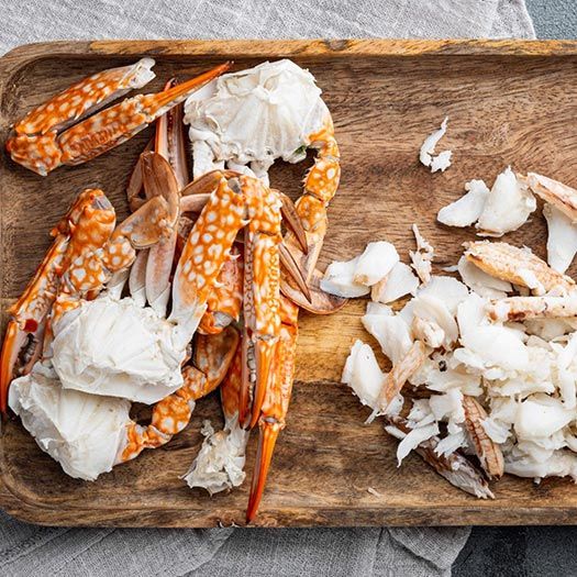 Thịt Càng Ghẹ Đông Lạnh An Toàn Khay 500Gr