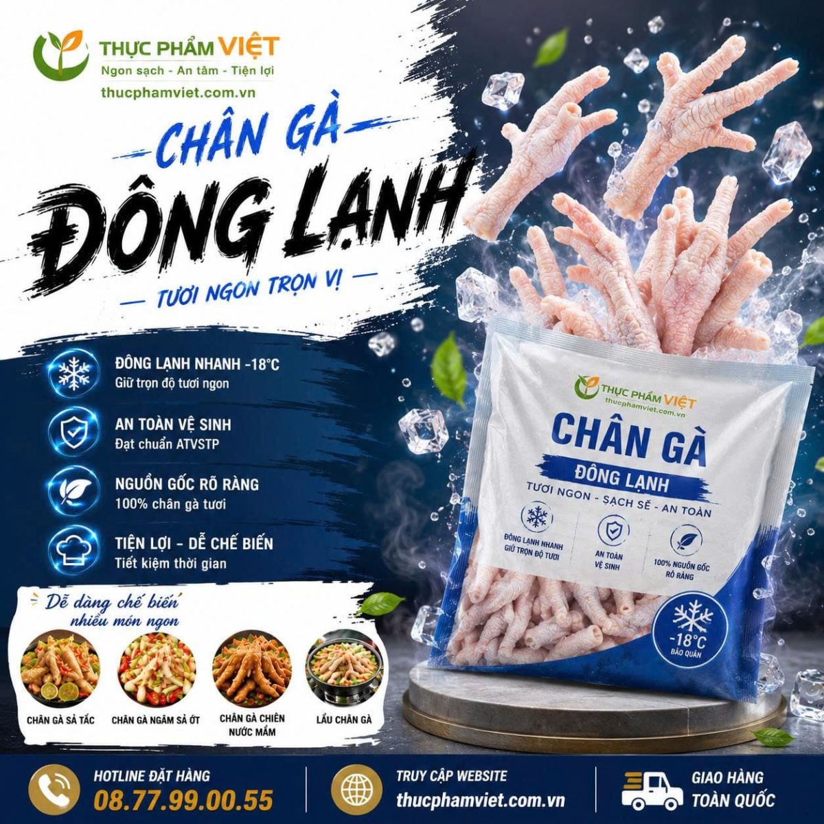 Nơi bán sỉ chân gà đông lạnh tại Phường Tân Định
