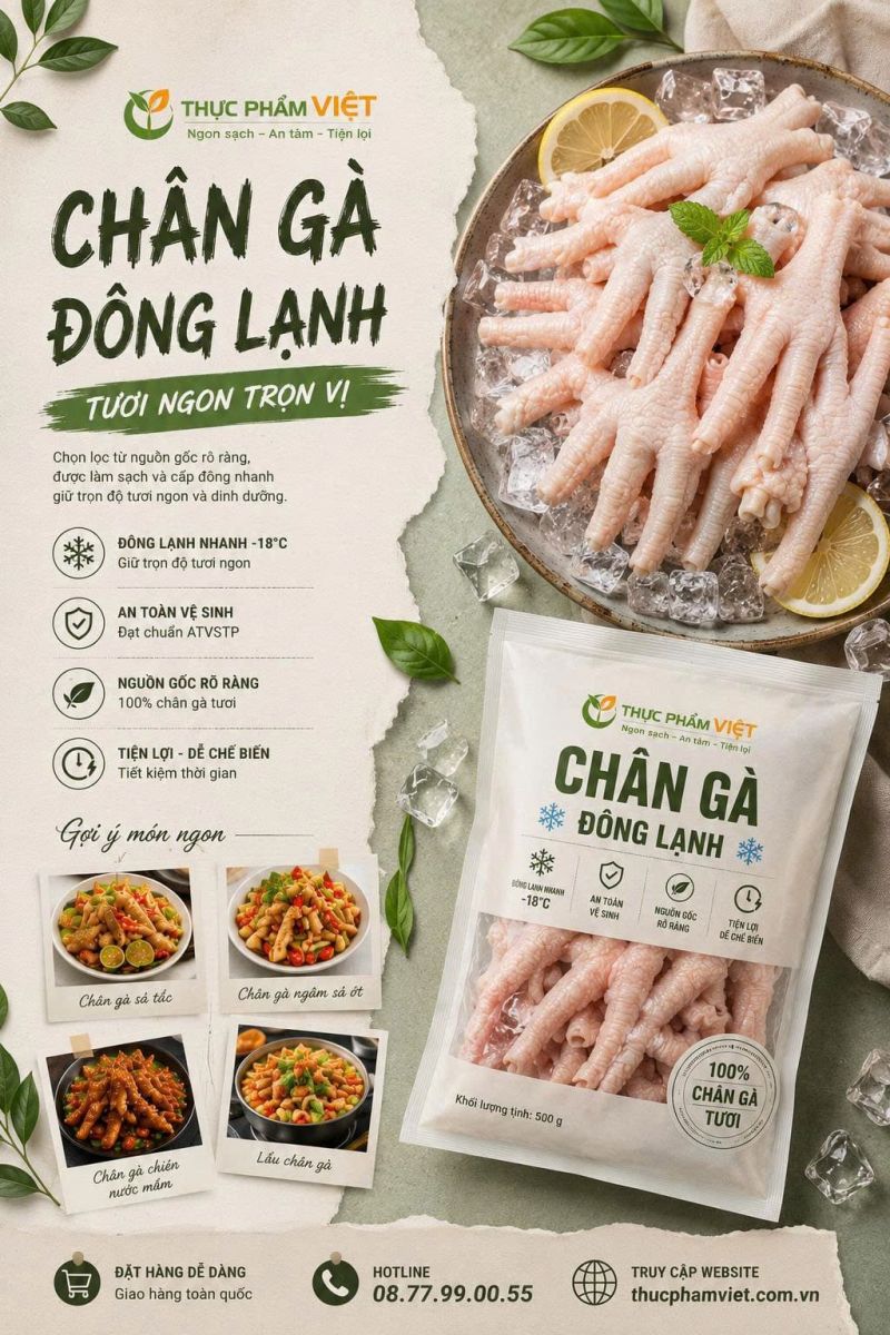 Nơi bán sỉ chân gà đông lạnh tại Phường Nhiêu Lộc