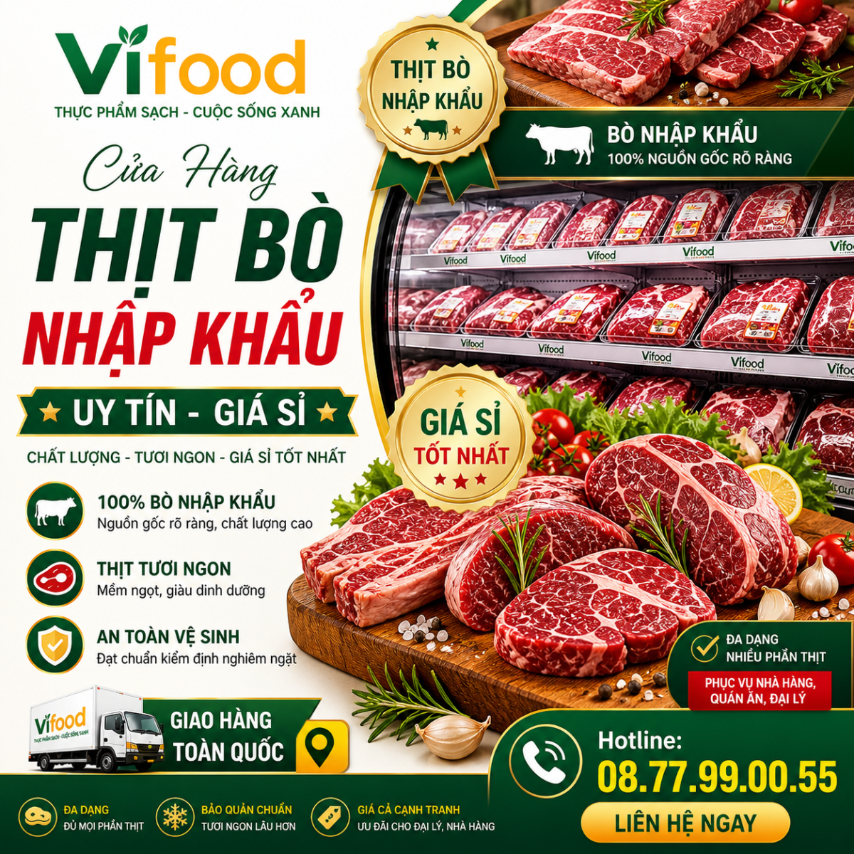 thịt bò nhập khẩu giá sỉ tphcm